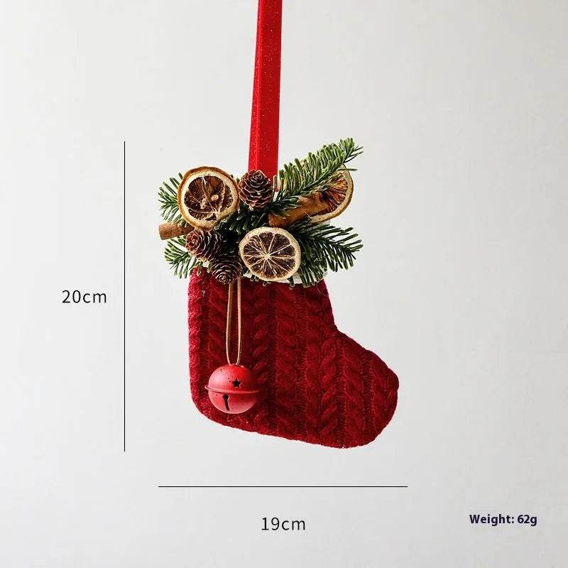Christmas Decoration Knitted Christmas Stockings Scene Layout - Velora