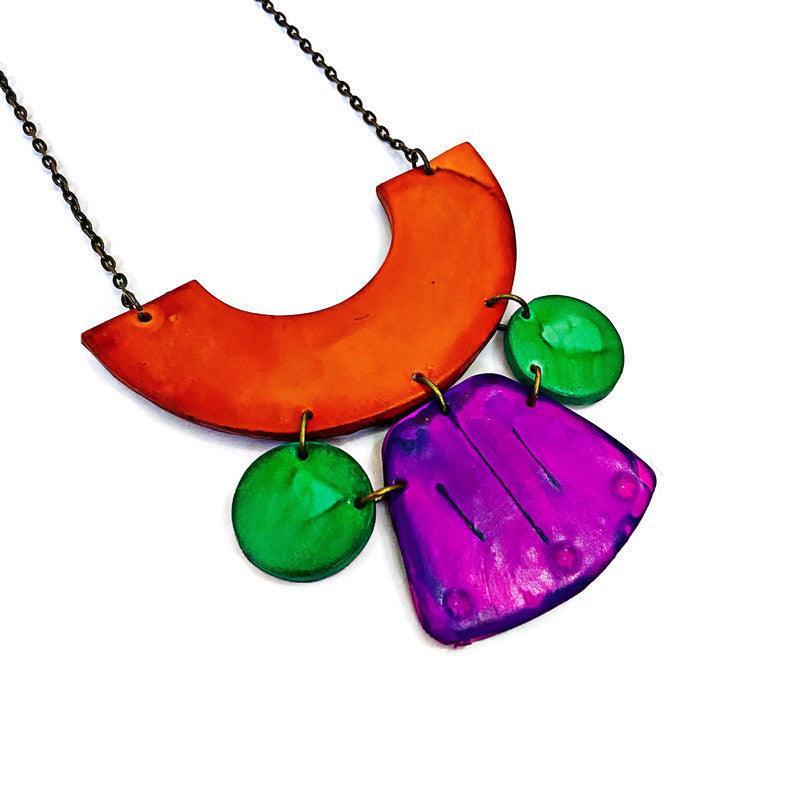 Big Bold Colorful Statement Necklace - Velora Luxury Fashion