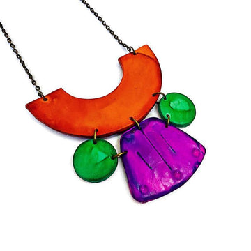 Big Bold Colorful Statement Necklace - Velora Luxury Fashion
