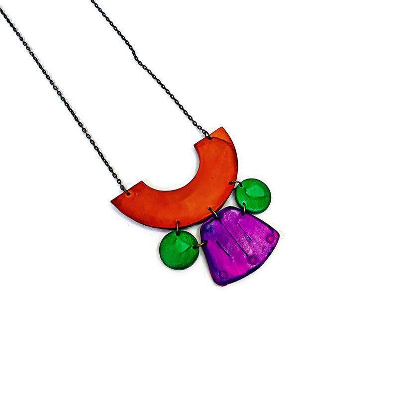 Big Bold Colorful Statement Necklace - Velora Luxury Fashion