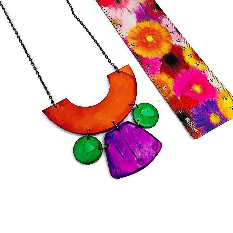 Big Bold Colorful Statement Necklace - Velora Luxury Fashion