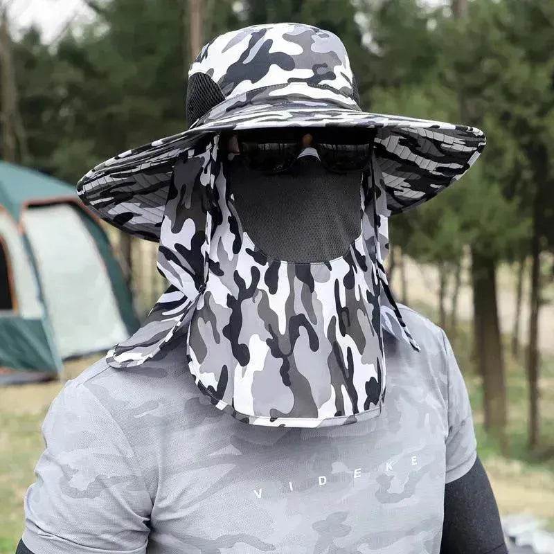 Big Brim Protective Caps Summer Face Cover Sun-proof Mountaineering Bucket Hat - Velora