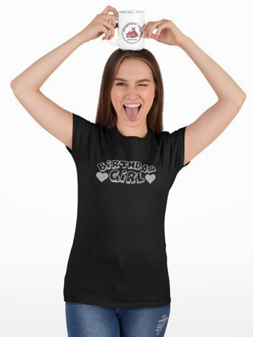 Birthday Girl Rhinestone Shirt – Sparkly Bling Birthday Tee | Blingdazzel