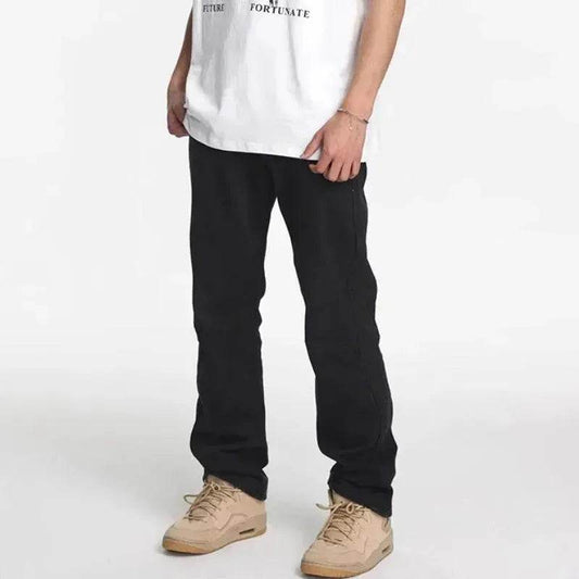 Black All-matching Straight All-matching Jeans - Velora