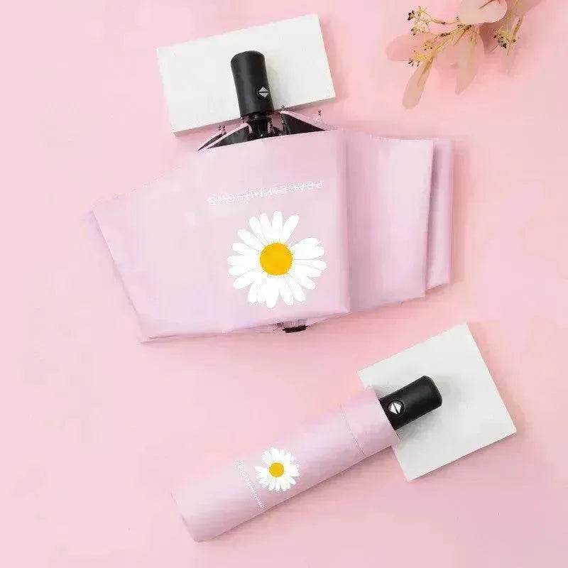 Black Gum Sunscreen Anti Ultraviolet Umbrella Advertising Umbrella Daisy Umbrella Umbrella Girl - Velora