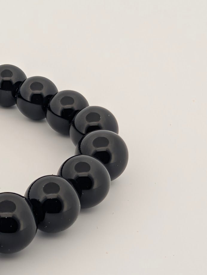 Black Obsidian Bracelet – Chip & 8mm Beads