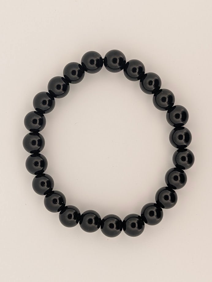 Black Obsidian Bracelet – Chip & 8mm Beads