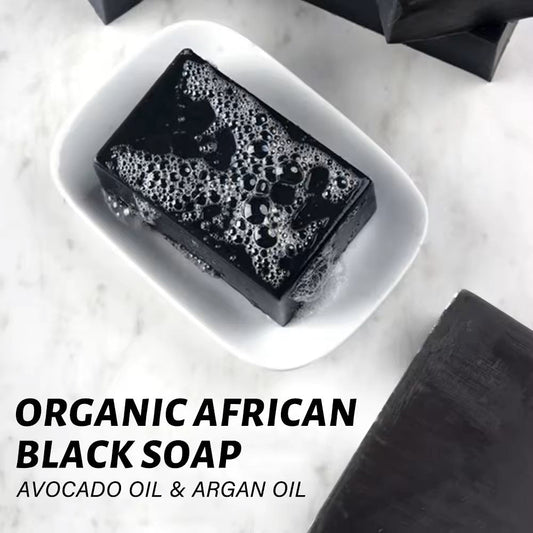 BLACK soap organic African avocat oil & argan oil