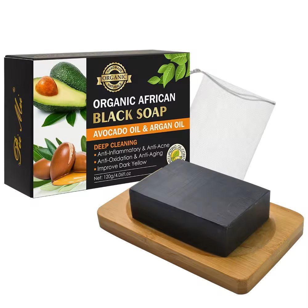 BLACK soap organic African avocat oil & argan oil