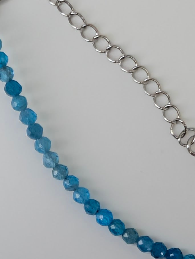 Blue Apatite Bracelets - from 3mm to 10mm beads