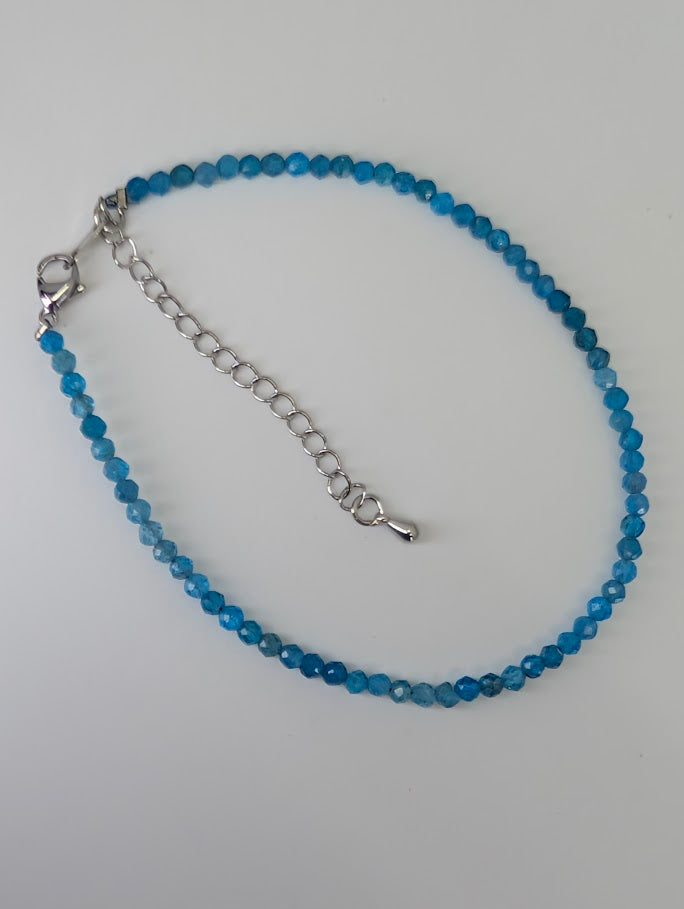 Blue Apatite Bracelets - from 3mm to 10mm beads