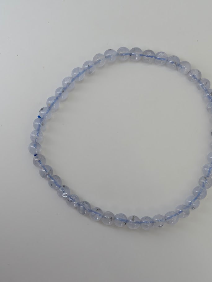 Blue Lace Agate Bracelet – Chip, 4.5, 6, 7, 8mm Beads
