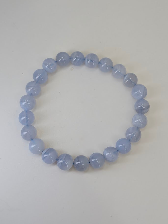 Blue Lace Agate Bracelet – Chip, 4.5, 6, 7, 8mm Beads