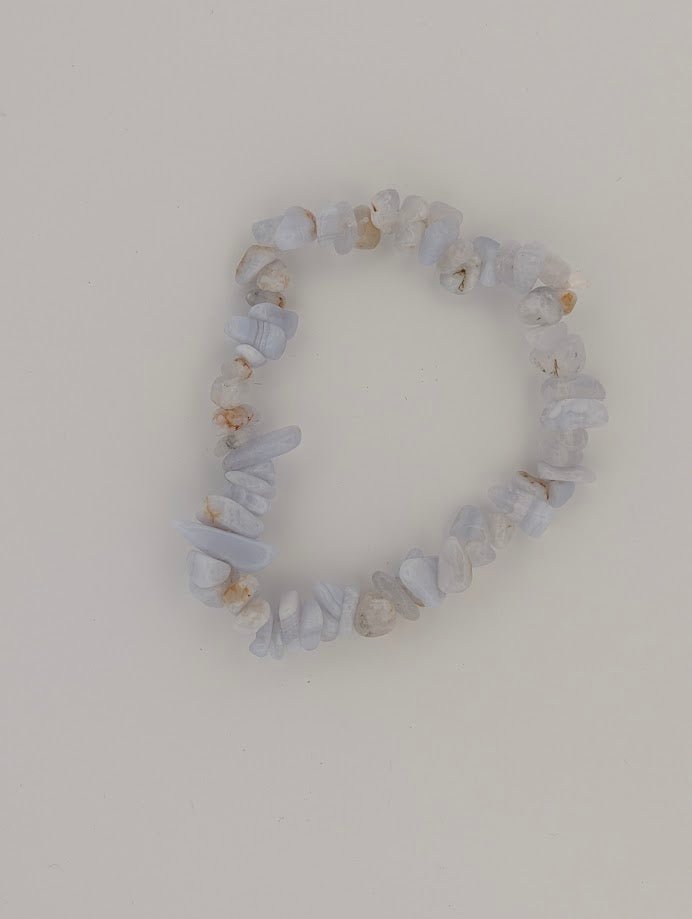 Blue Lace Agate Bracelet – Chip, 4.5, 6, 7, 8mm Beads