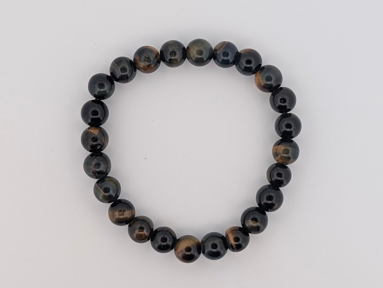 Blue Tiger Eye Bracelet – 8mm Round Bead