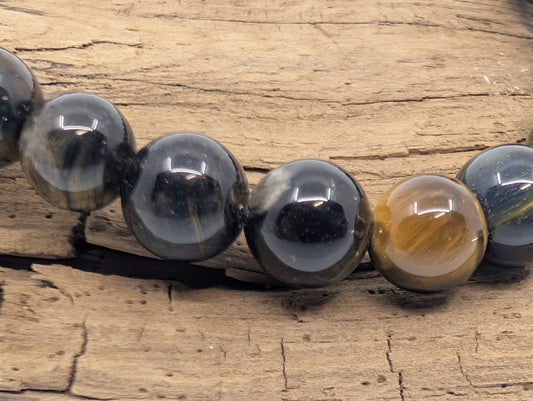 Blue Tiger Eye Bracelet – 8mm Round Bead