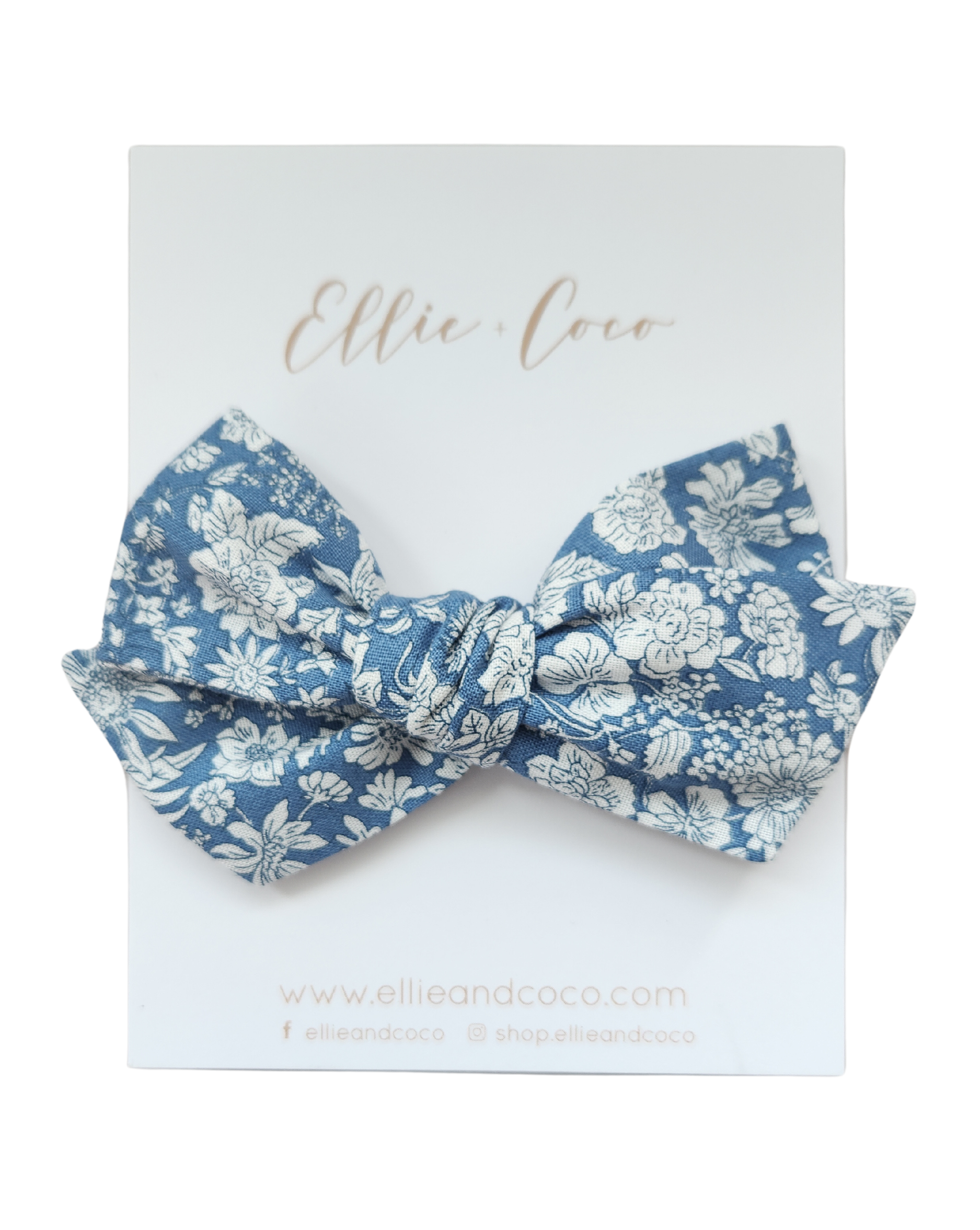 Blue Chinoiserie Oversize Bow - Velora