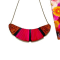 Bohemian Statement Necklace in Fuchsia, Yellow & Black - Velora Luxury Fashion