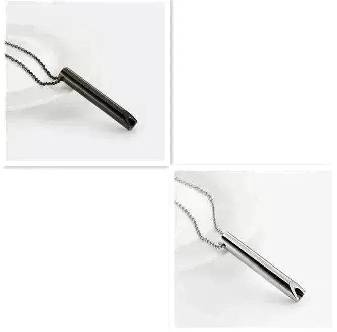 Breathing Necklace Adjustable Breathing Relieve Pressure Ornament Stainless Steel Decompression Jewelry - Velora