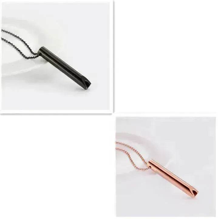 Breathing Necklace Adjustable Breathing Relieve Pressure Ornament Stainless Steel Decompression Jewelry - Velora