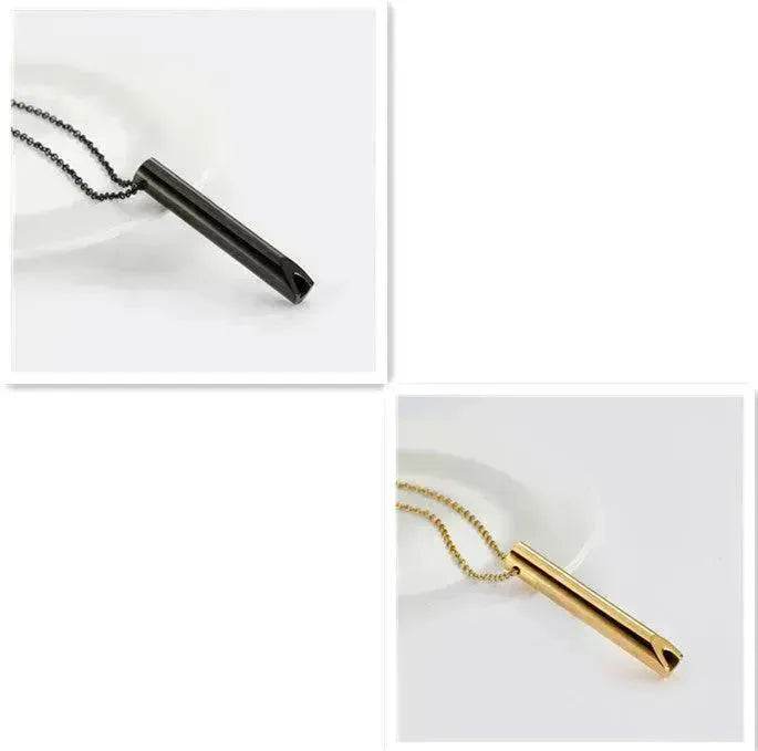 Breathing Necklace Adjustable Breathing Relieve Pressure Ornament Stainless Steel Decompression Jewelry - Velora