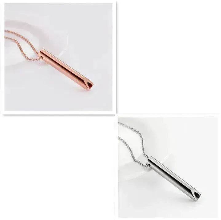 Breathing Necklace Adjustable Breathing Relieve Pressure Ornament Stainless Steel Decompression Jewelry - Velora