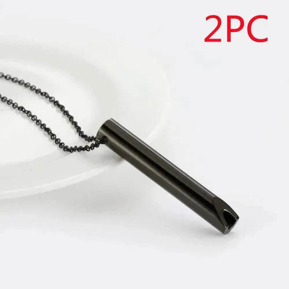 Breathing Necklace Adjustable Breathing Relieve Pressure Ornament Stainless Steel Decompression Jewelry - Velora
