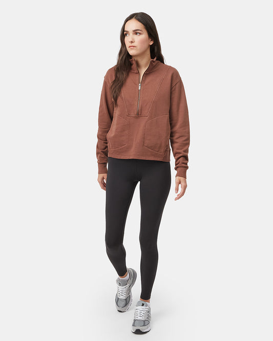 Organic Cotton French Terry Half Zip