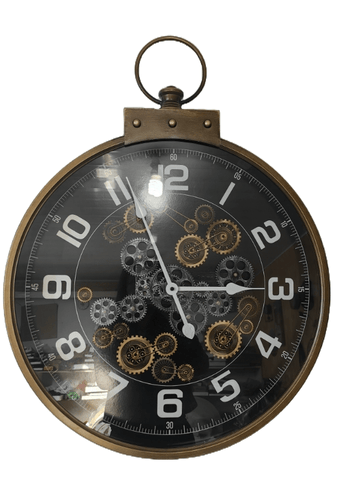 Brush Bronze Metal Rotating Gears Wall Clock - Velora Luxury Fashion