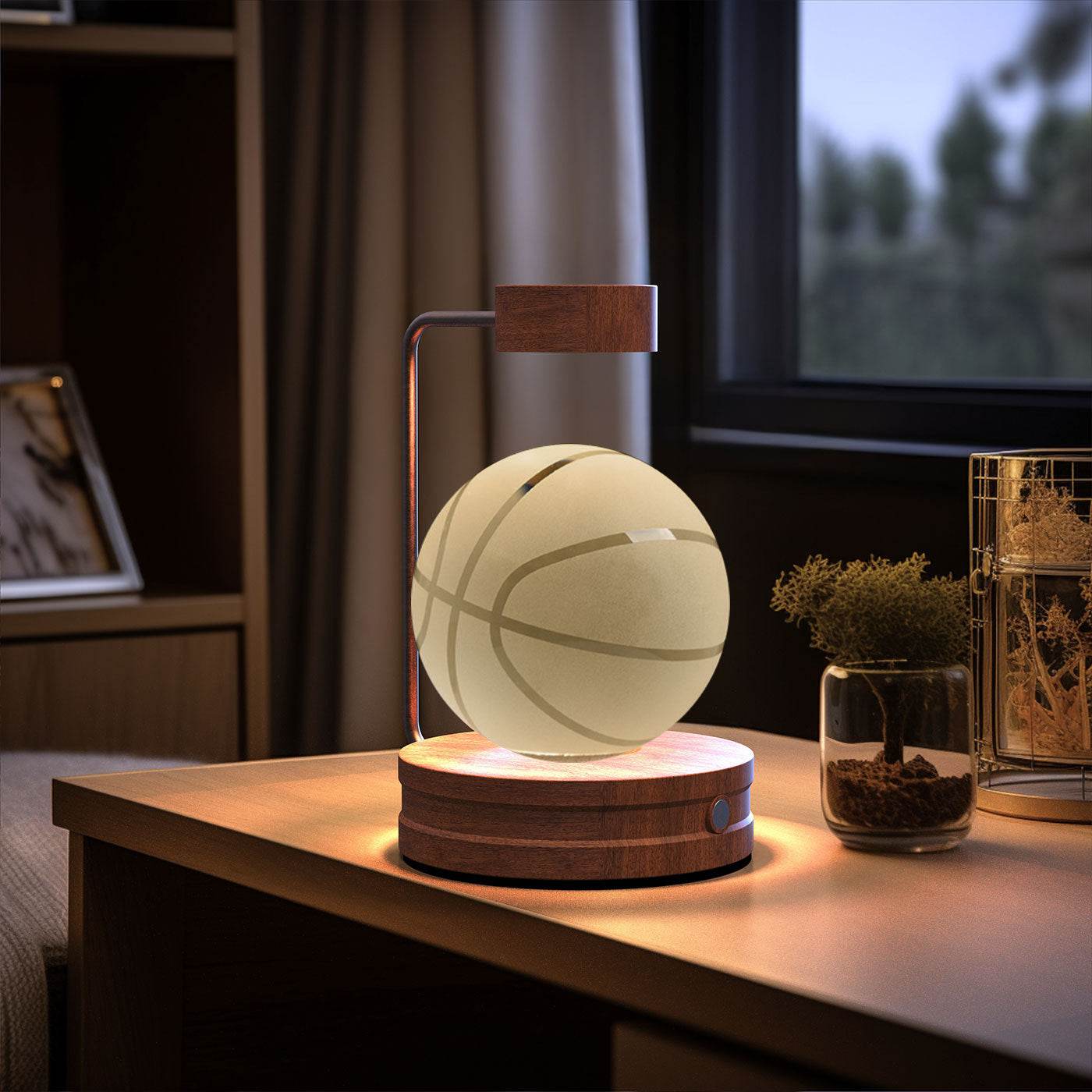 Crystal Ball Cosmic Dinosaur Indoor Night Light USB Power Warm Bedside Light Birthday Gift Night Lamp - Velora