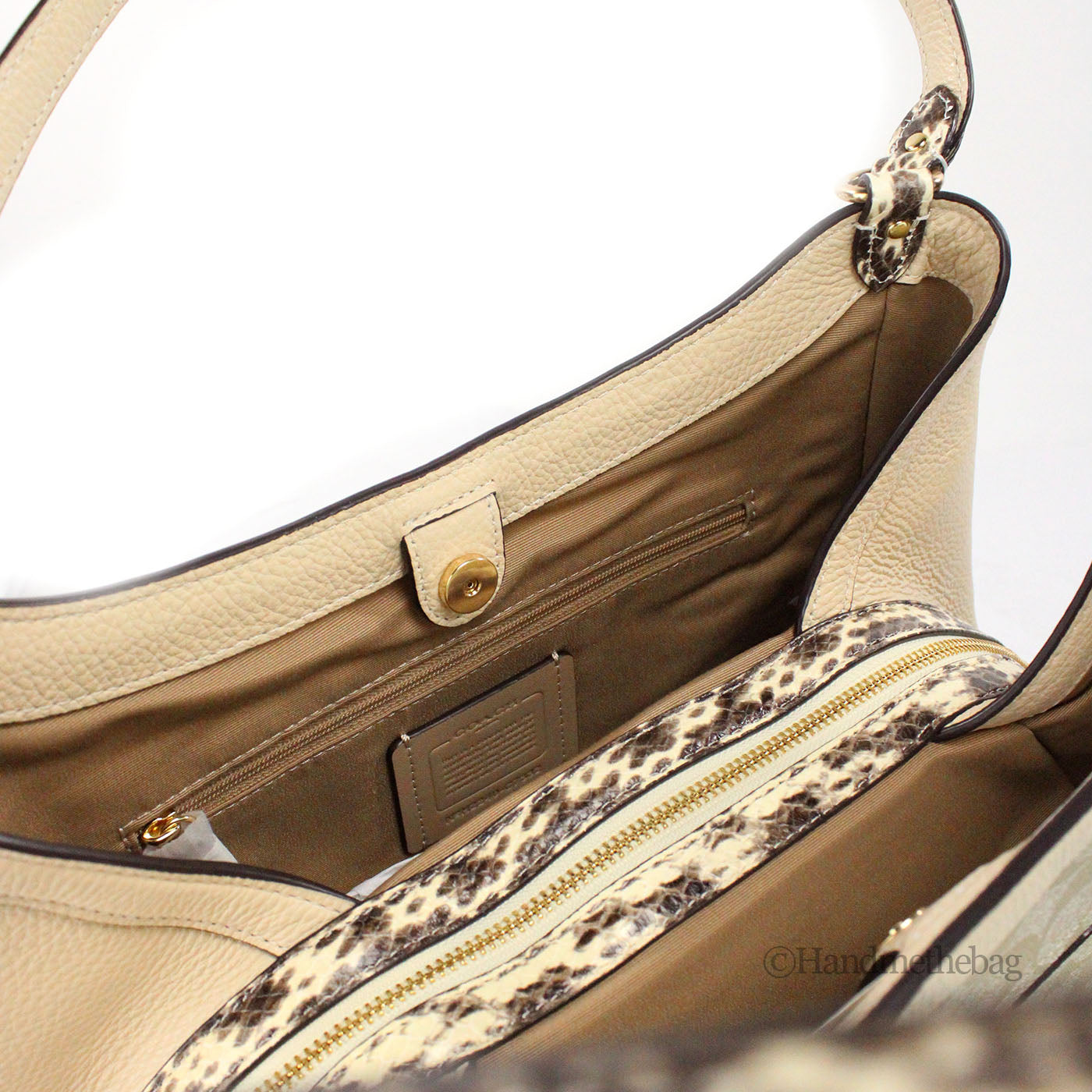 Coach Kristy Elegance Leather Triple Section Bag