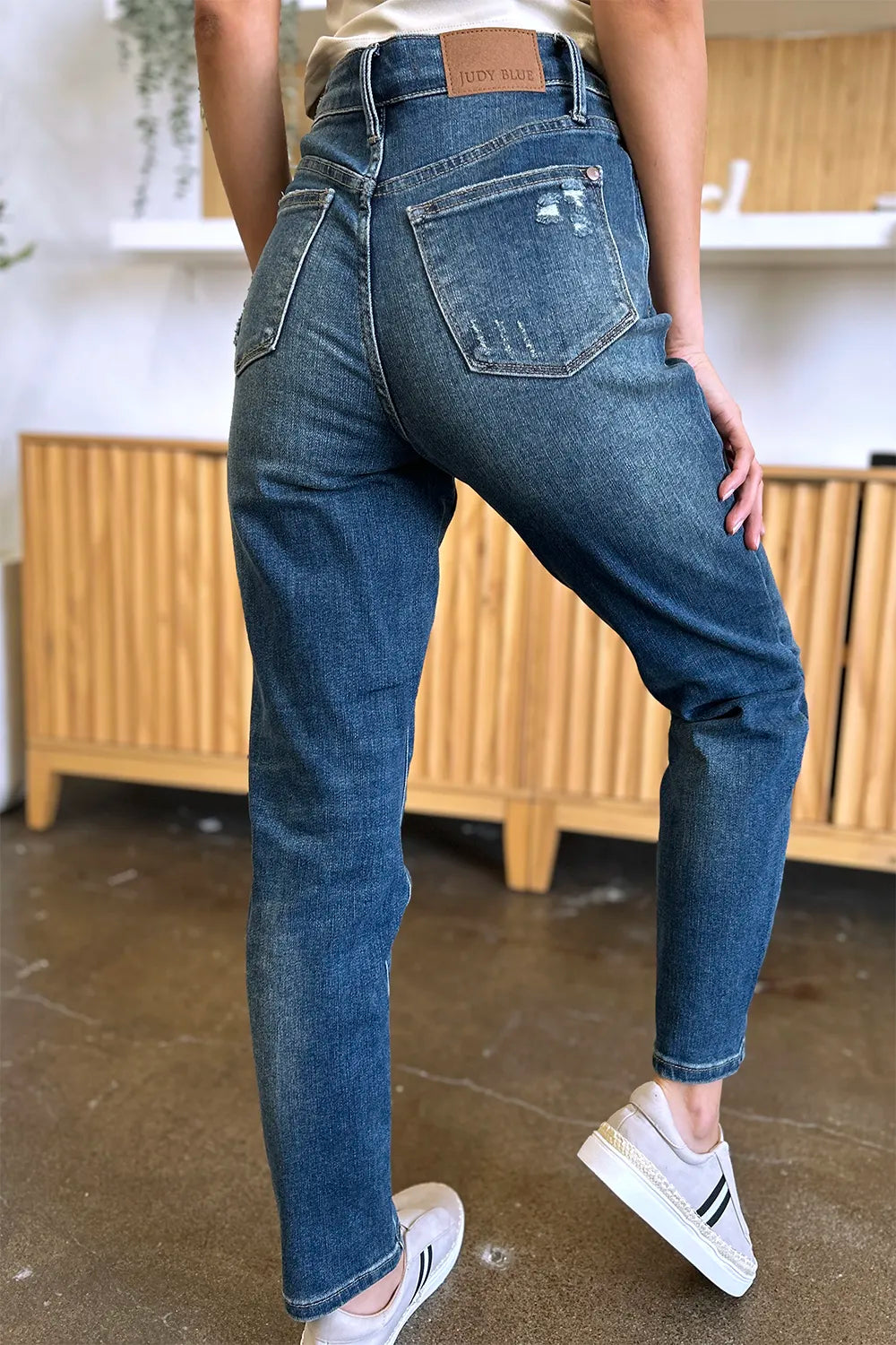 Judy Blue Full Size Tummy Control High Waist Slim Jeans - Velora