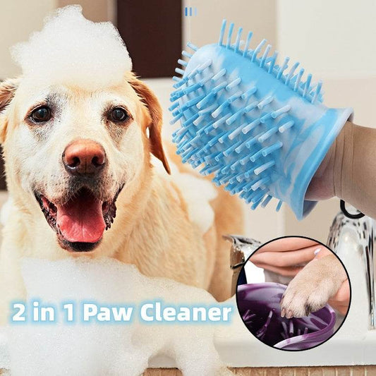 2 In 1 Dog Paw Cleaner Cup Soft Pet Dog Foot Cleaning Washer Brush Cup Portable Pet Foot Washer Paw Clean Brush Foot Cleaning Bucket Pet Products - Velora