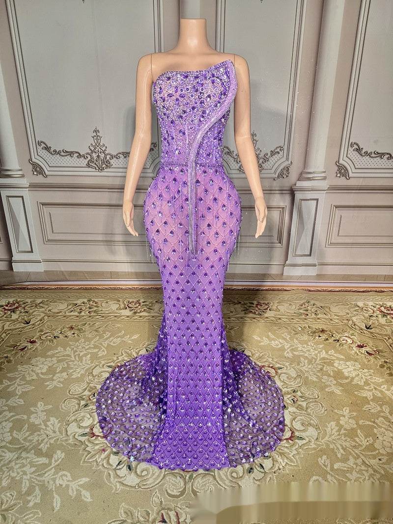 No Back Traceless Sexy Elegant Fishtail Gown - Velora