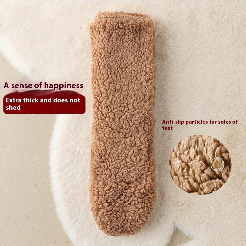 Winter Floor Socks Velvet Thicken Warm Coral Velvet Cute Socks Japanese-style Home Footwear Non-slip Socks New Year Gifts Winter Gadgets - Velora