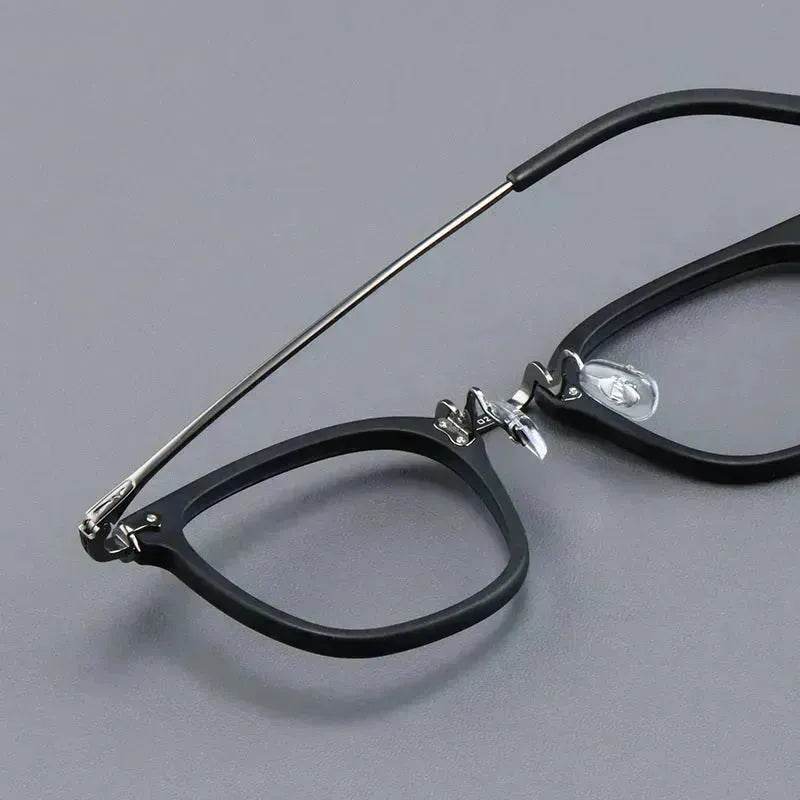 Pure Titanium Vintage Rectangle Crystal Transparent Myopia Glasses Reading Unisex Spectacle Frame Designer Eyeglasses GMS806 Eyewear - Velora