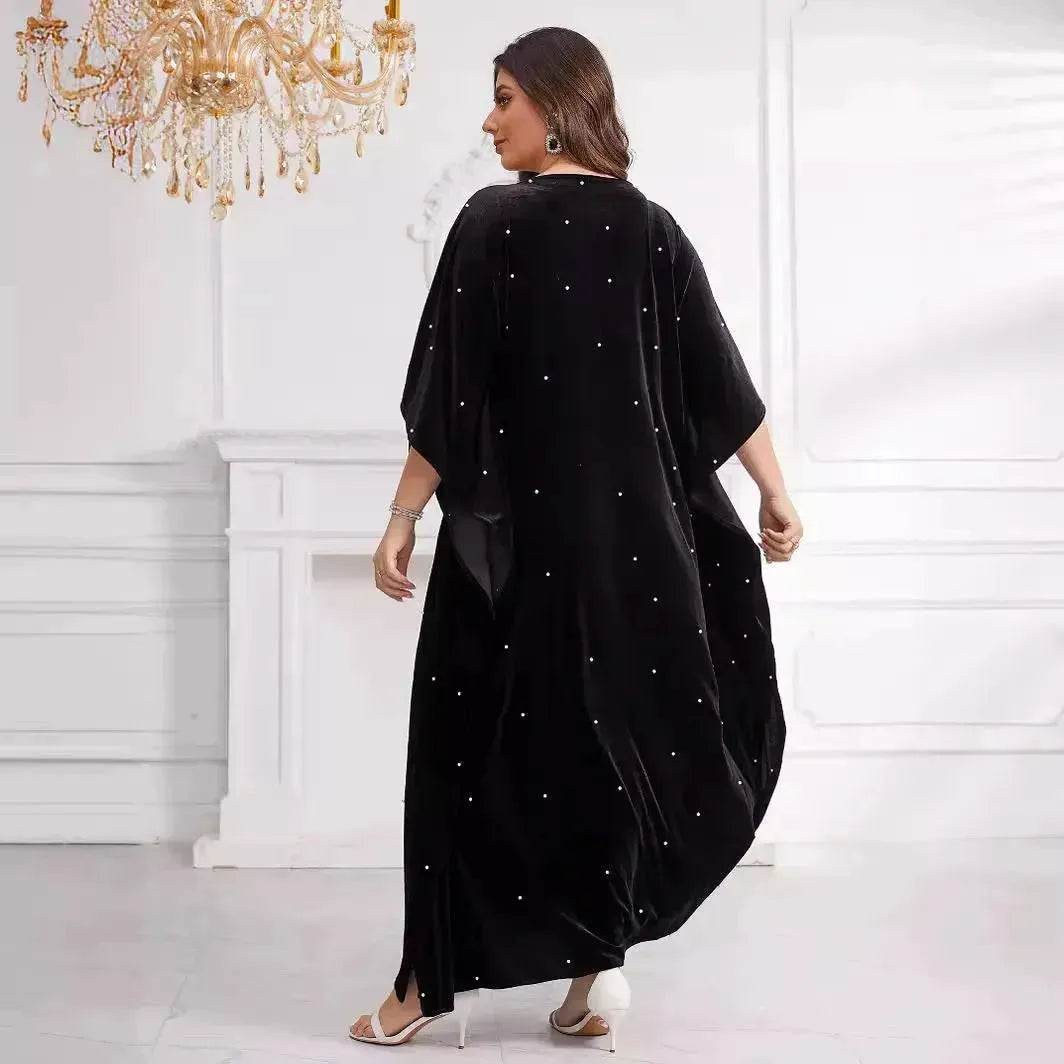 Black Abaya Hijab Jilbab Abaya for ArabMiddle East Arab Dubai Islamic Wear for Women Eid Jalabiya for Women Abaya Khimar set - Velora