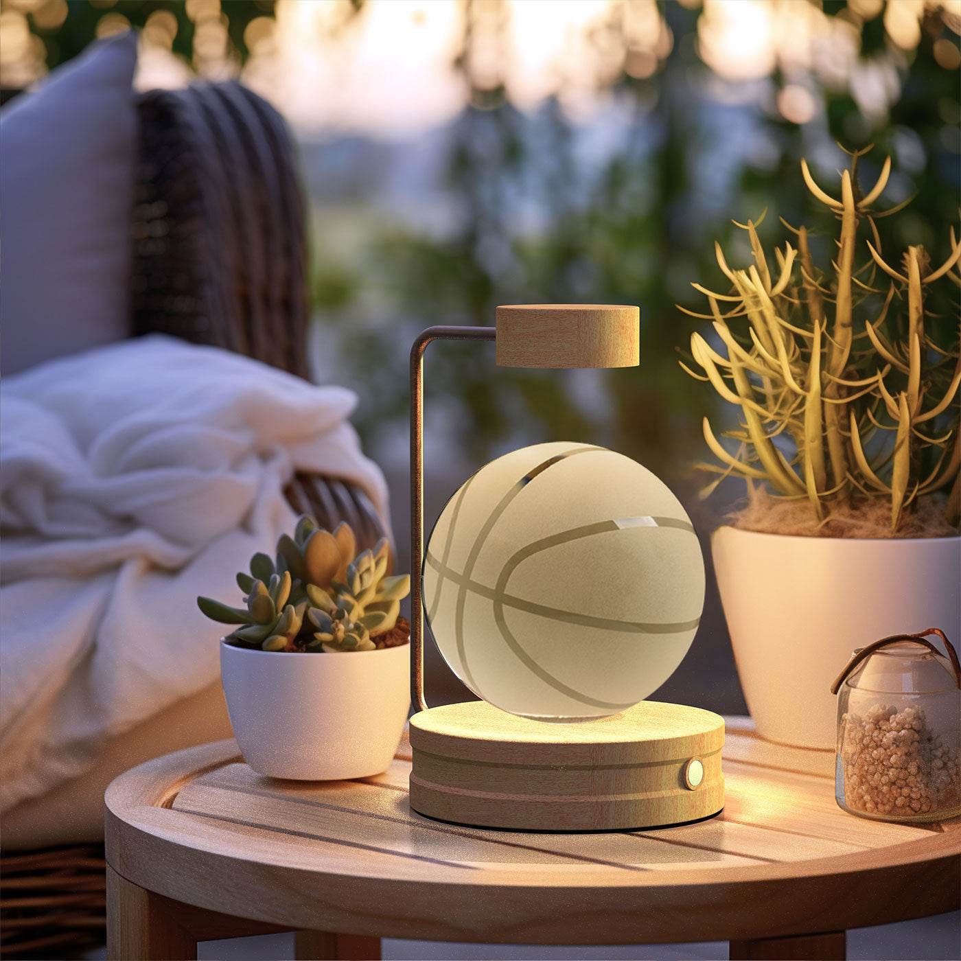 Crystal Ball Cosmic Dinosaur Indoor Night Light USB Power Warm Bedside Light Birthday Gift Night Lamp - Velora