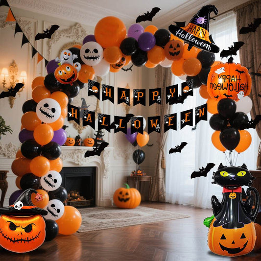 Halloween Hanging Flag Balloon Set Party Decoration Supplies - Velora