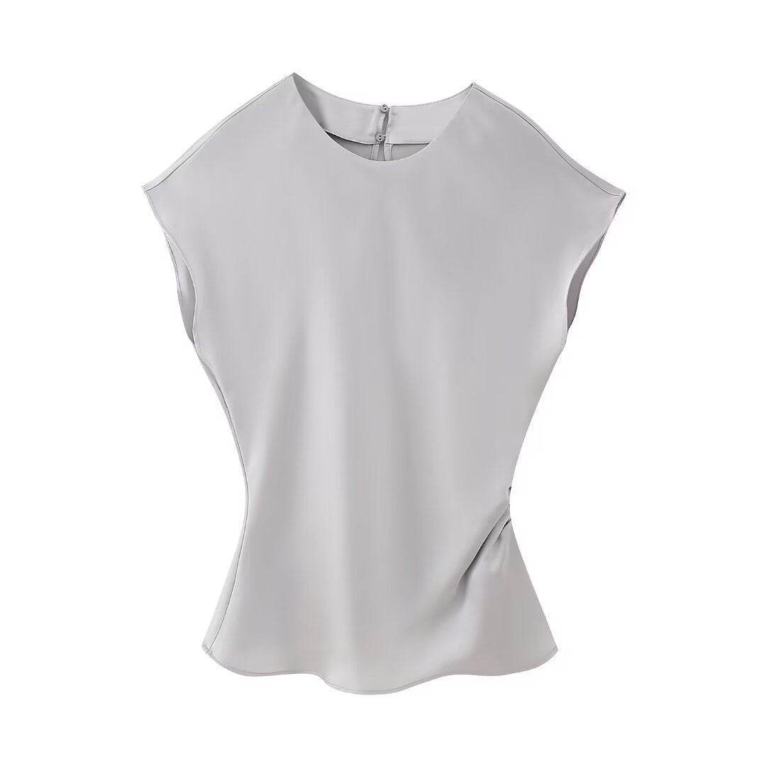 Women's Silk Satin Top Bow Tie Midi Dress - Velora