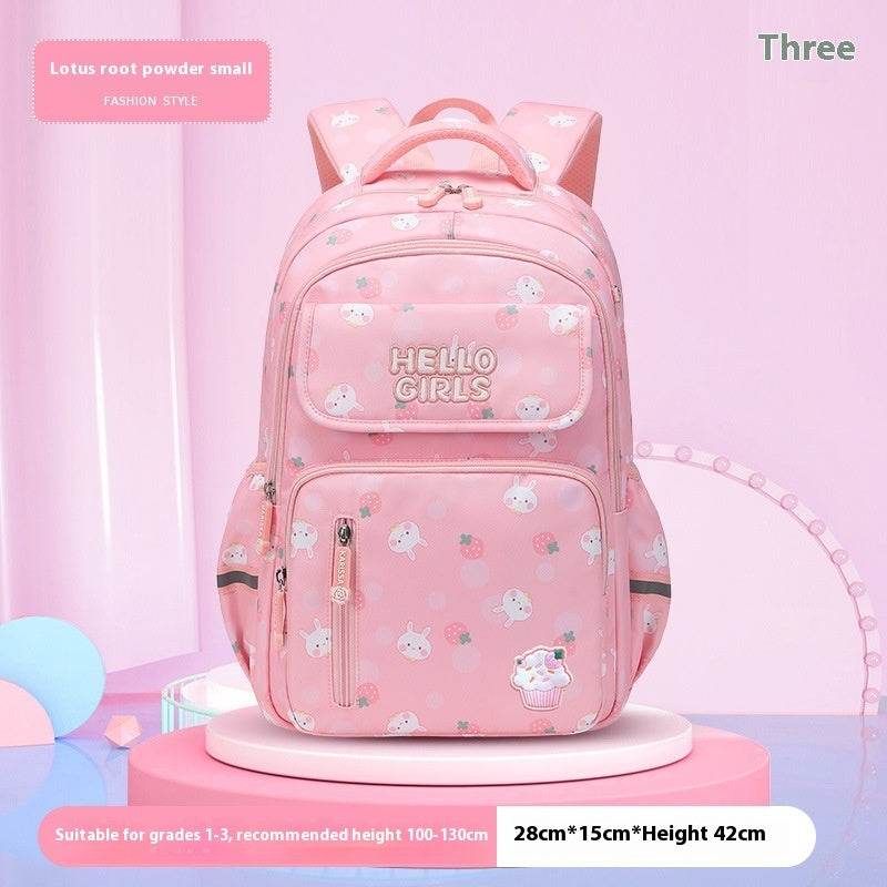 6-12-year-old Primary School Children Girls Backpack Large Capacity Schoolbag - Velora