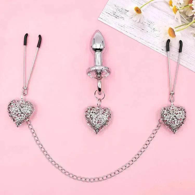 Love Chain Sex Toys Bell For Women Nipple Clamp Anal Plug - Velora