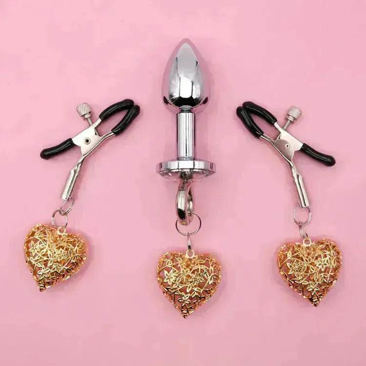 Love Chain Sex Toys Bell For Women Nipple Clamp Anal Plug - Velora