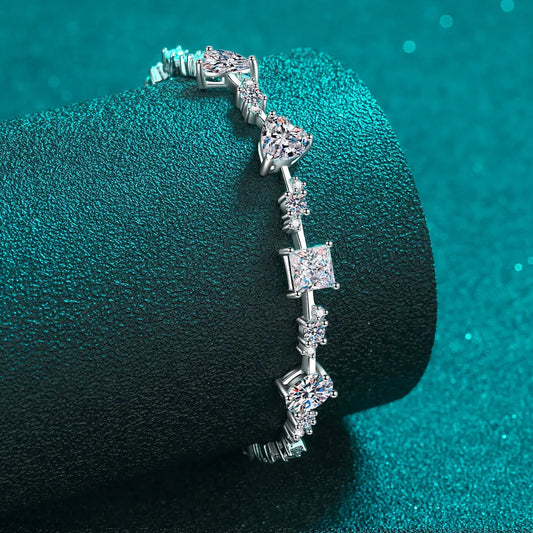6.2 Carat Moissanite 925 Sterling Silver Bracelet https://like2b-uy