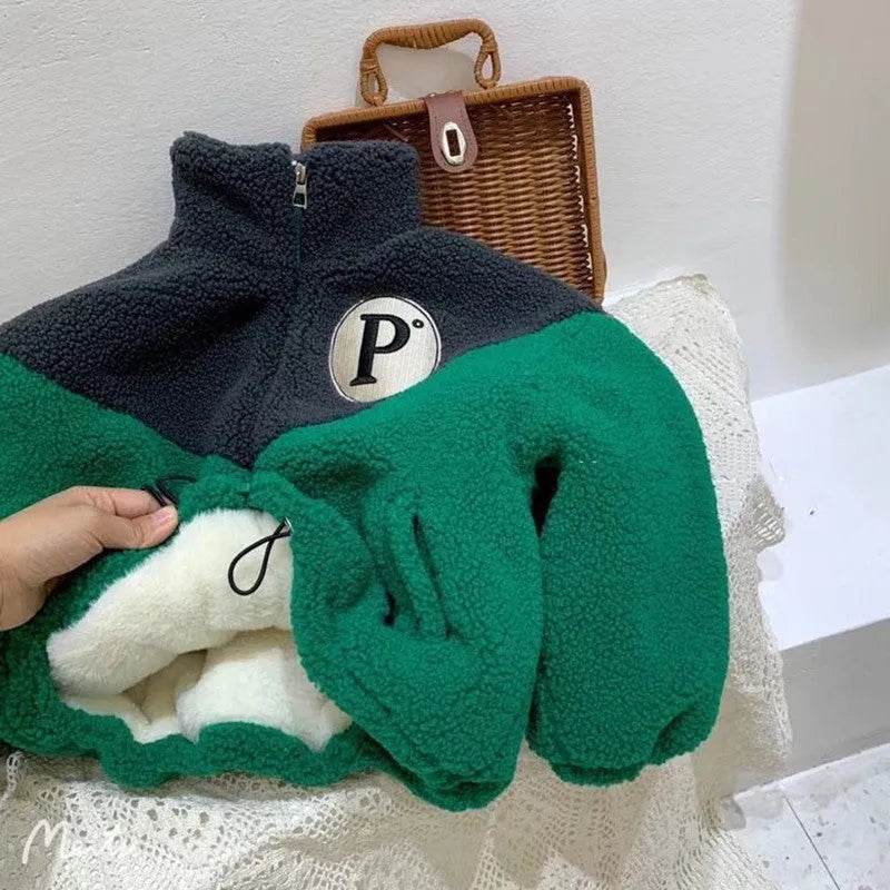 Plus Fleece Coat Loose Thickened Warm Cotton Clothing For Boys And Girls - Velora