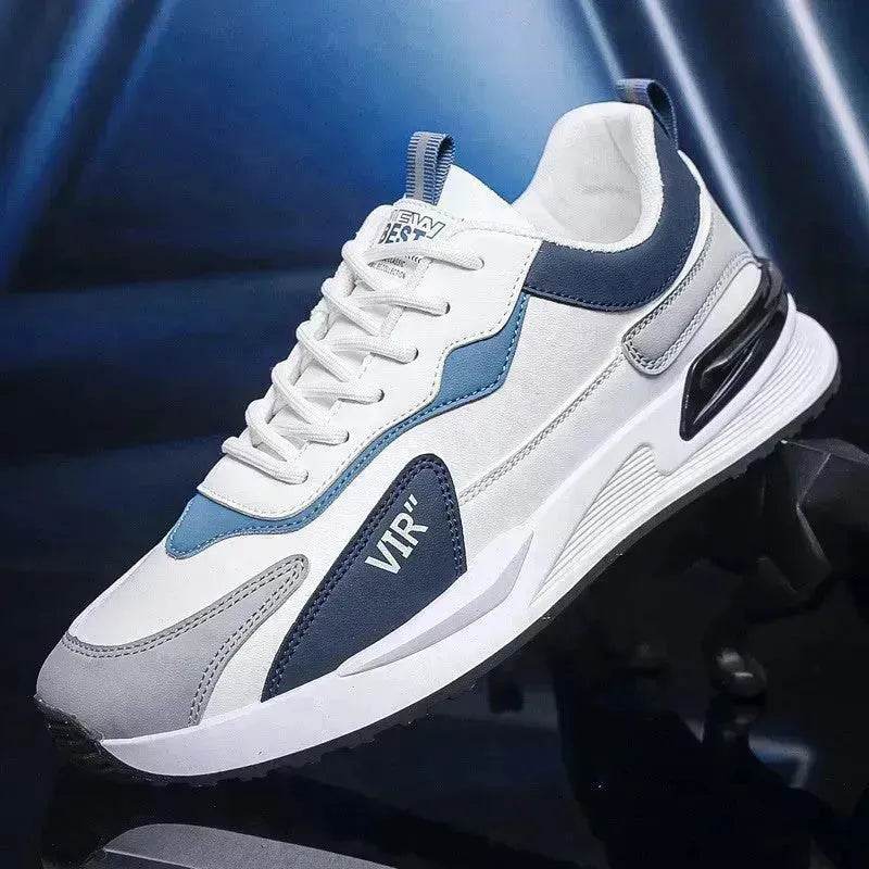 Men's Color Block Mesh Shoes Fashion Casual Lace-up Sneakers Outdoor Breathable Running Sports Shoes - Velora