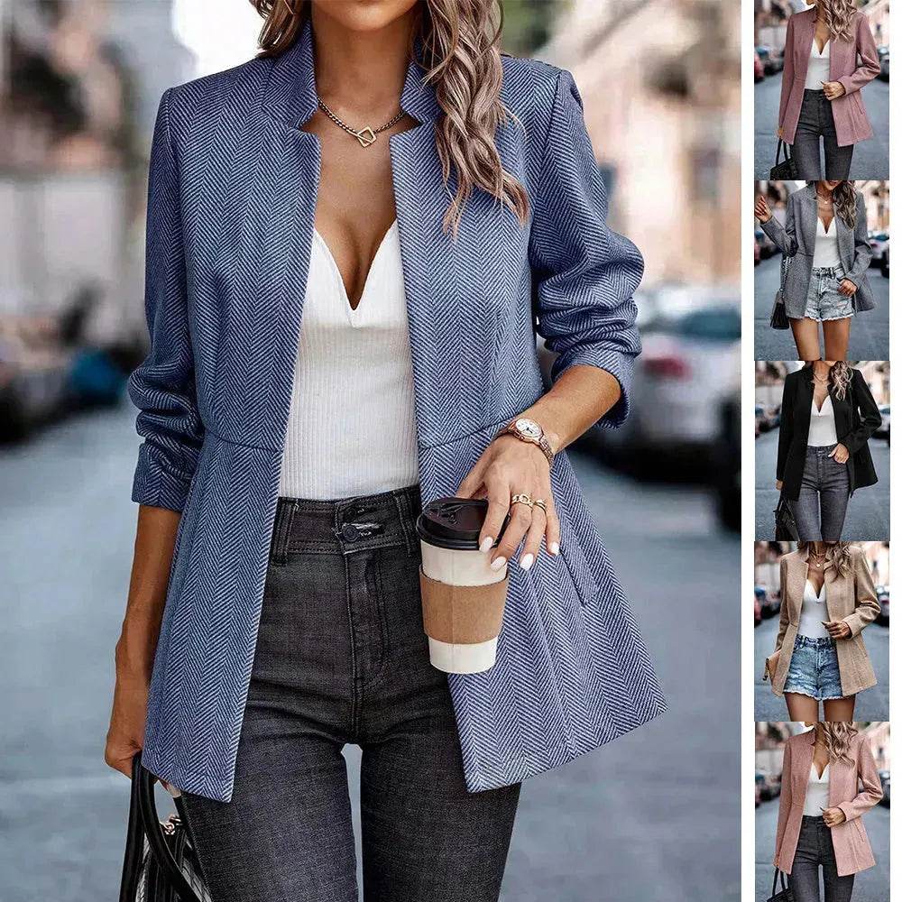 Slim-fit Jacket Fashion Commuting Thick fall Work office blazer suit Overcoat For Women - Velora