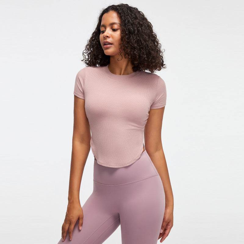 Nude feel Short-sleeved Workout Top Running gym top women - Velora