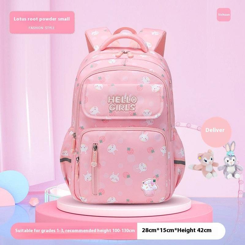 6-12-year-old Primary School Children Girls Backpack Large Capacity Schoolbag - Velora