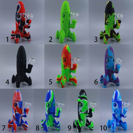 Silicone Hookah Astronaut Rocket Smoking Pot - Velora